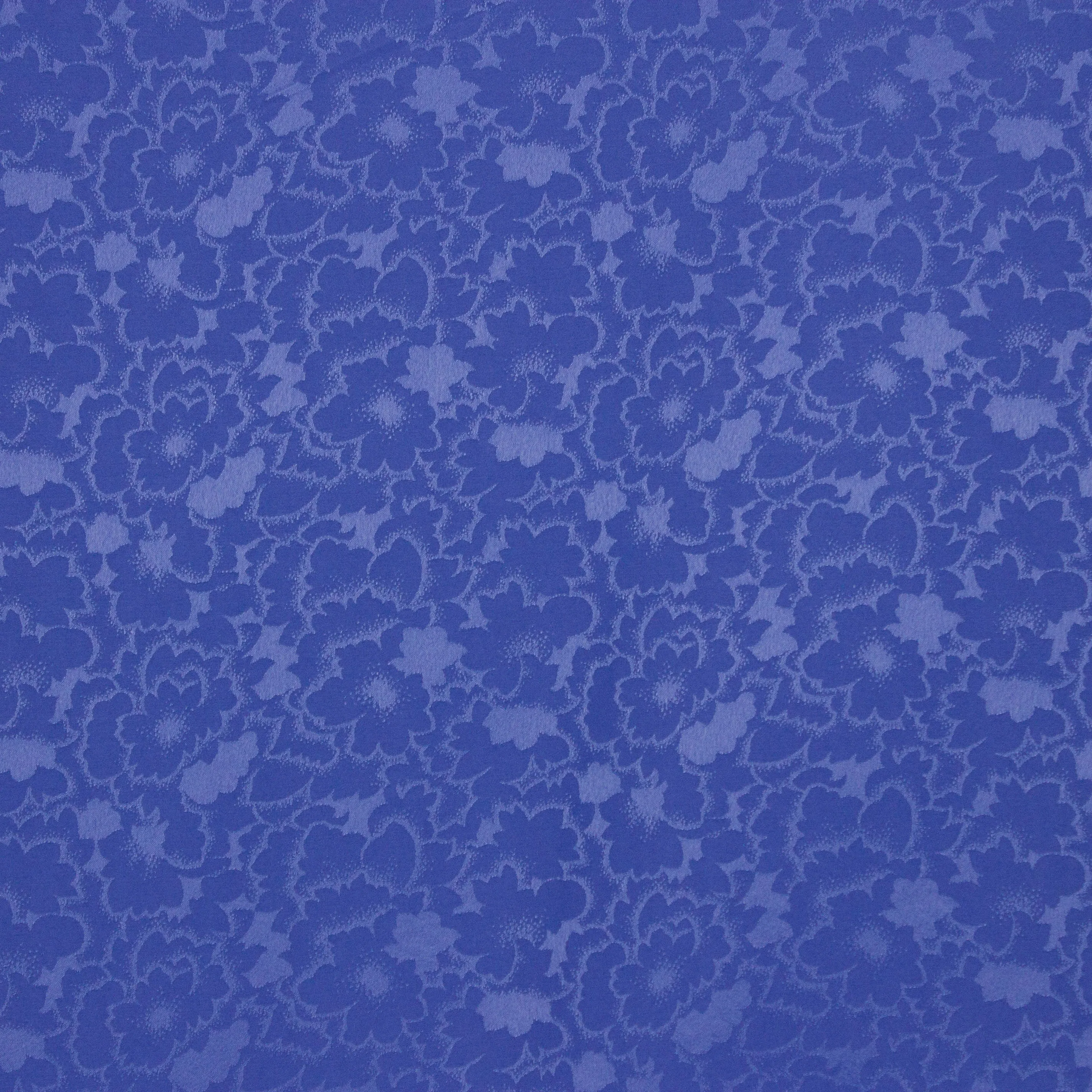 Lichte jacquard marineblauw bloemenpatroon